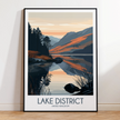 Lake District Modern Travel Poster