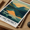 Lake District Retro Travel Illustration