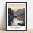 Lake District Retro Travel Illustration