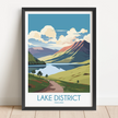 Lake District Souvenir Poster Print