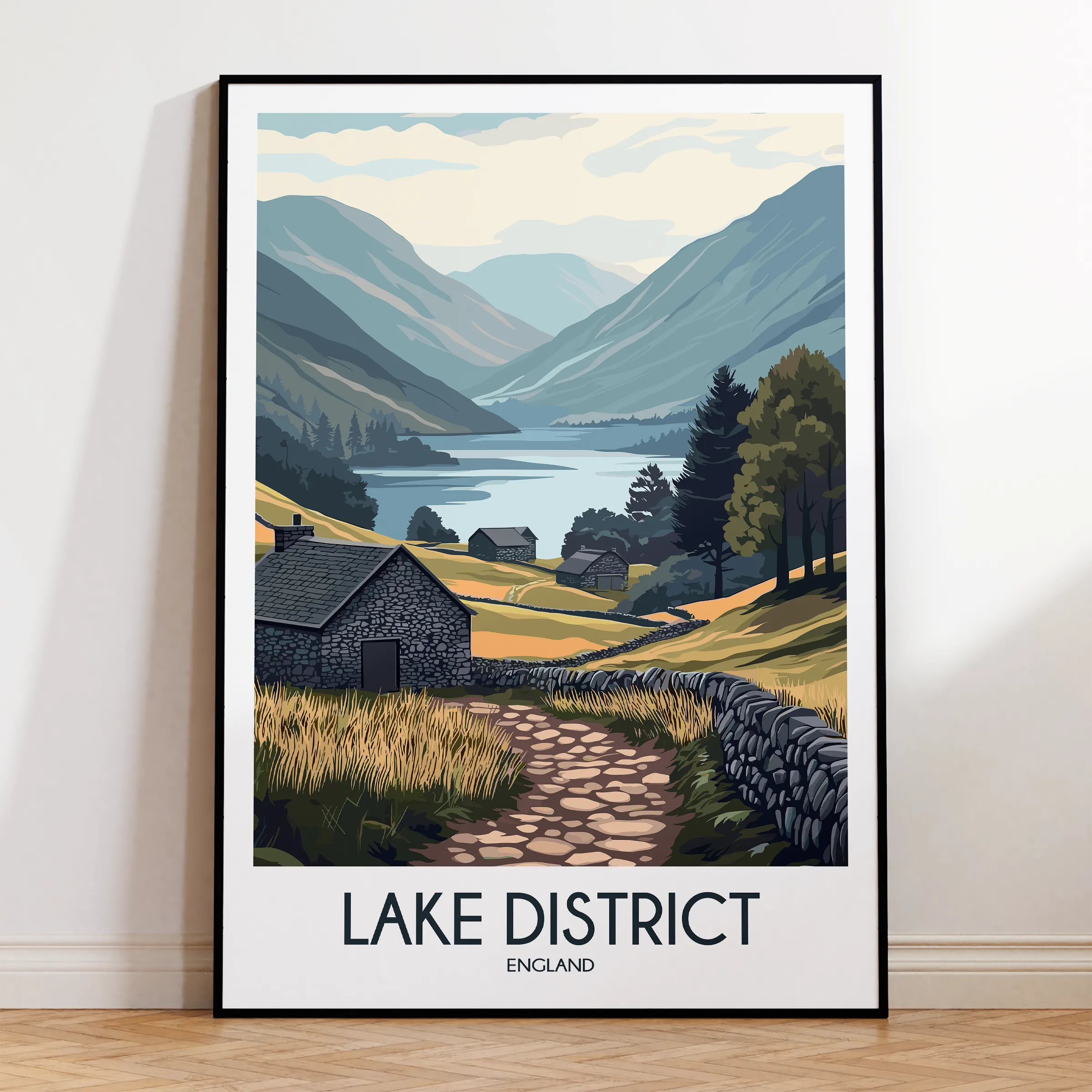 Lake District Souvenir Poster Print