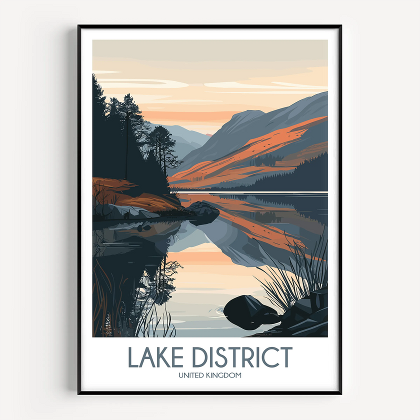 Lake District Vintage Style Print