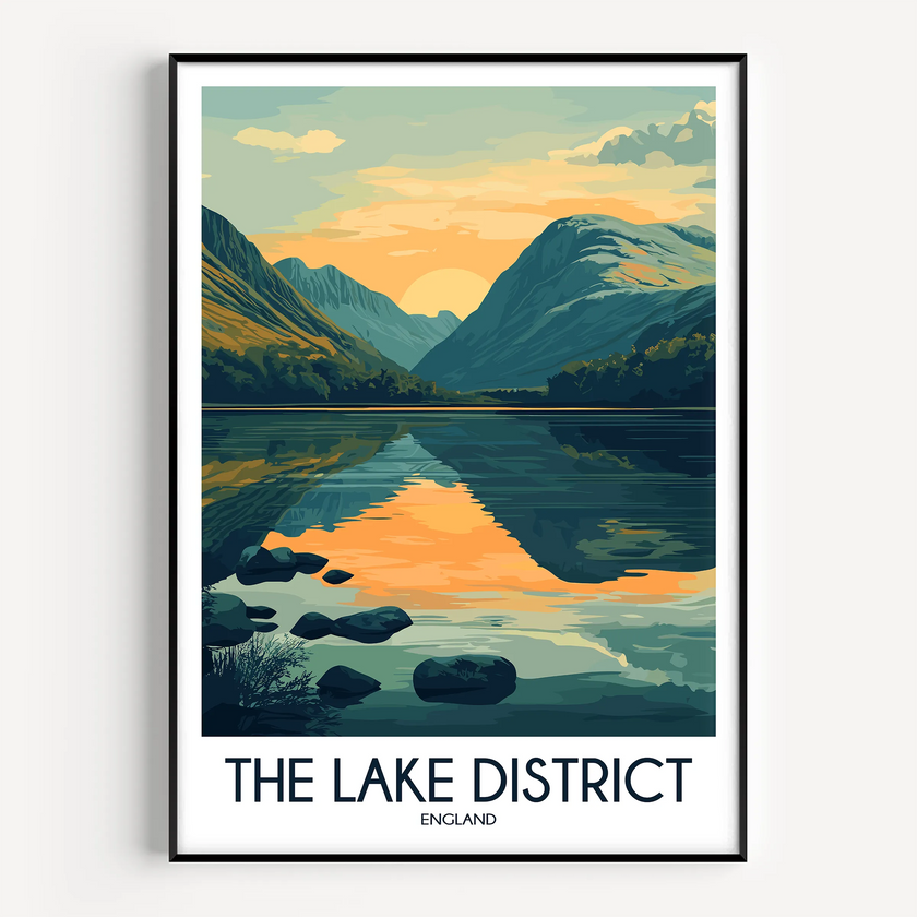 Lake District Vintage Style Print