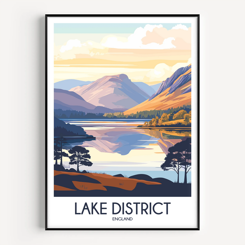Lake District Vintage Style Print