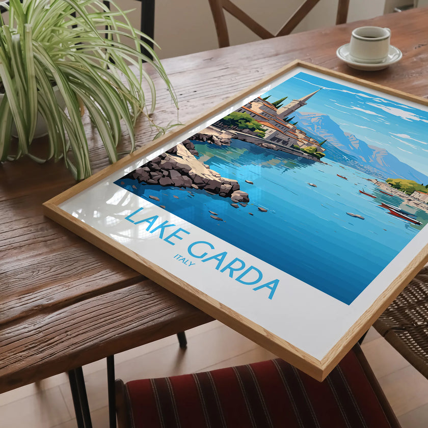 Lake Garda Scenic Landscape Art