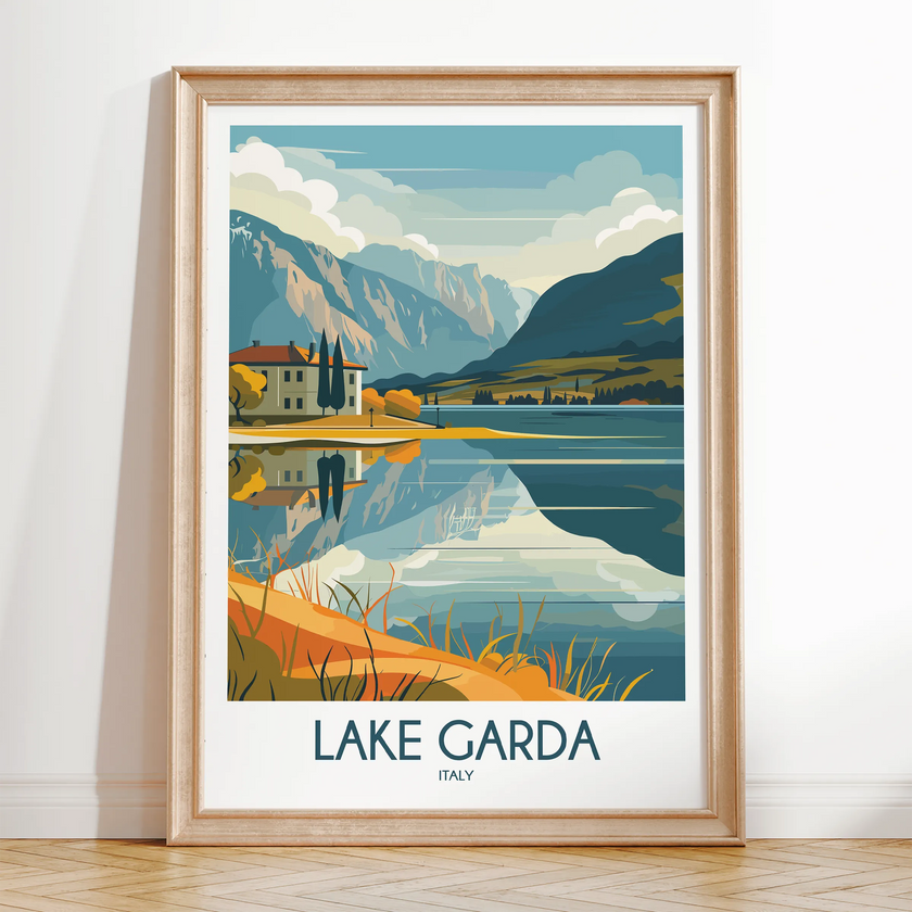 Lake Garda Souvenir Poster Print