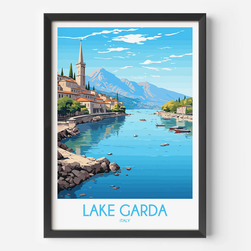 Lake Garda Souvenir Poster Print