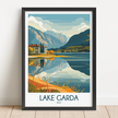 Lake Garda Vintage Style Print
