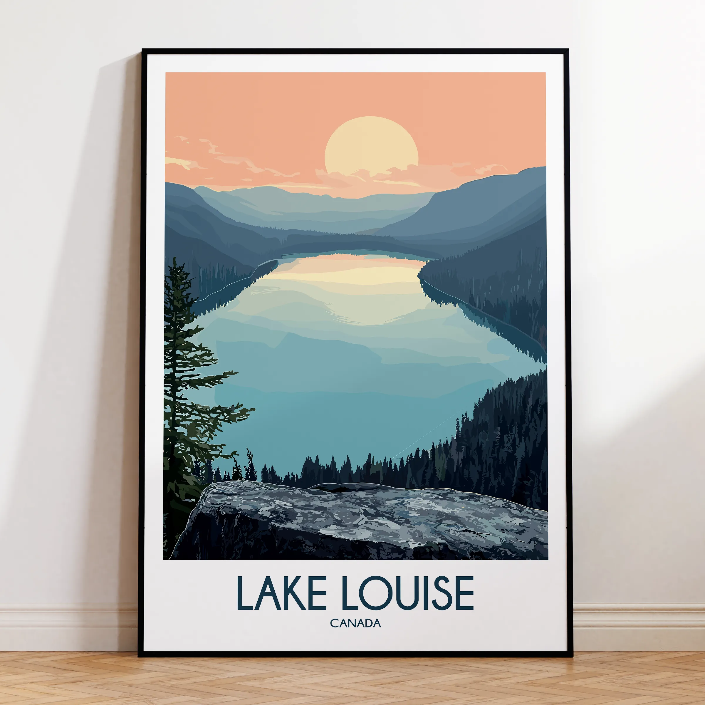Lake Louise Minimalist Wall Art