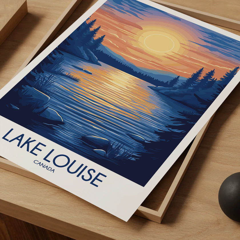 Lake Louise Modern Travel Poster