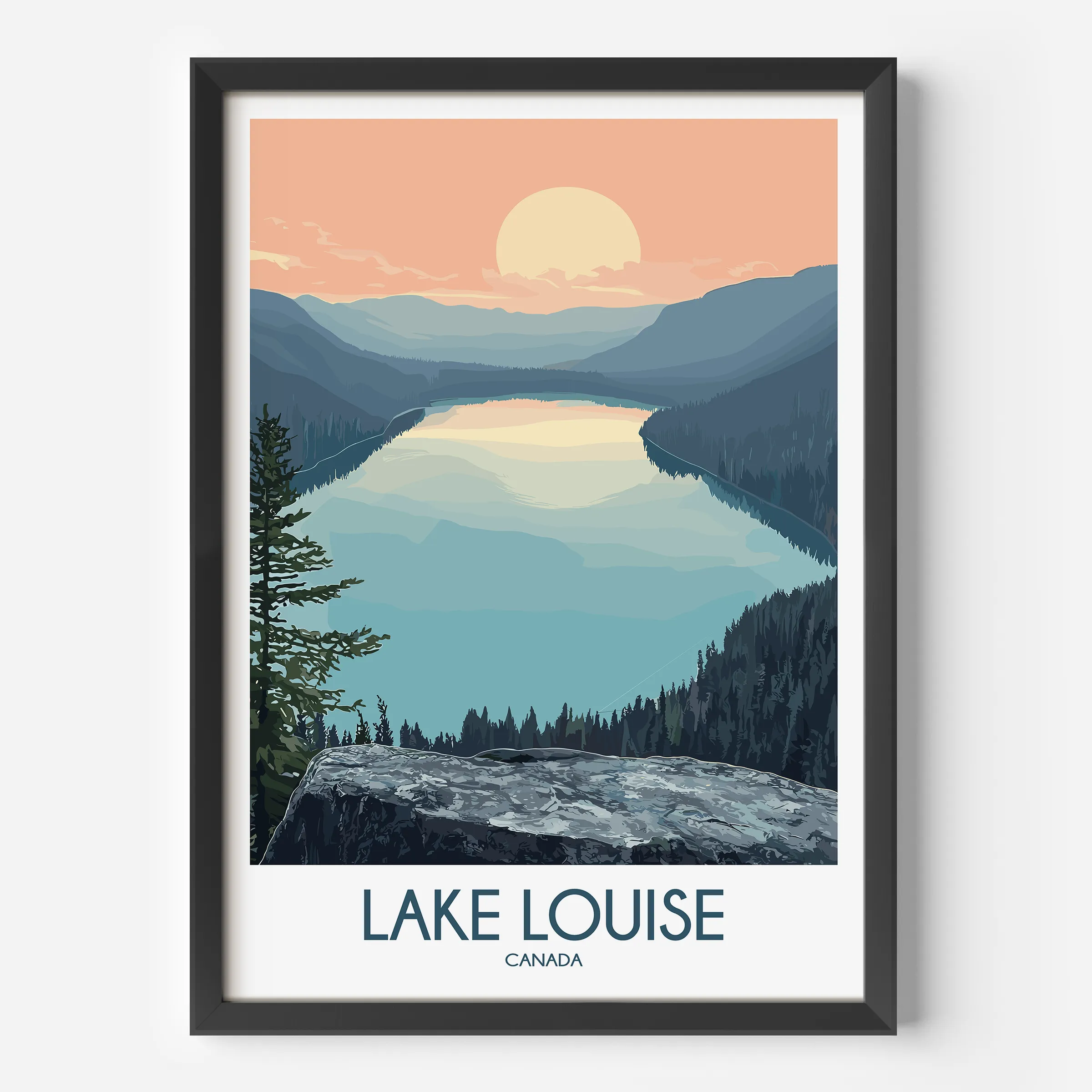 Lake Louise Modern Travel Poster
