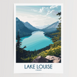 Lake Louise Retro Travel Illustration