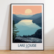 Lake Louise Scenic Landscape Art