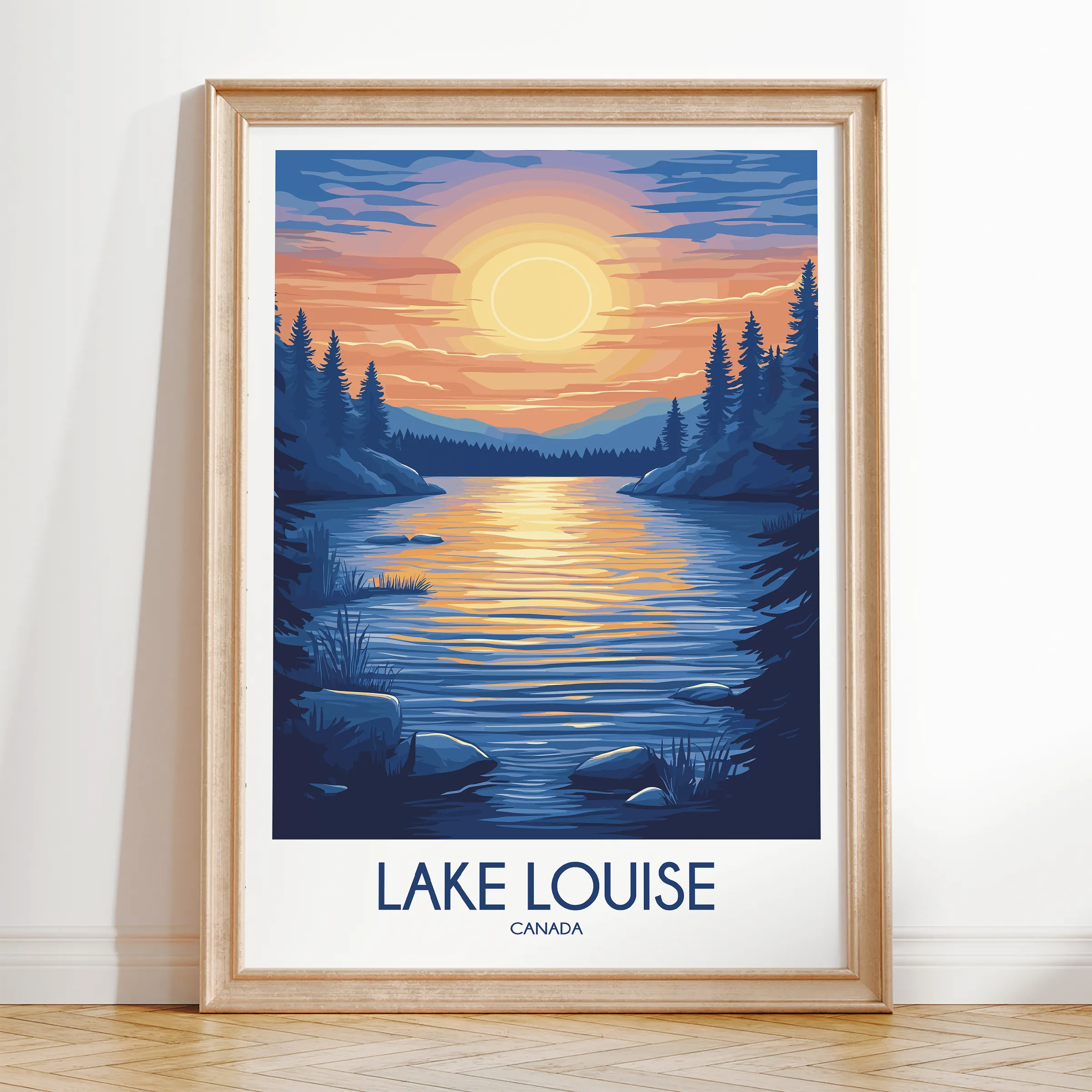 Lake Louise Vintage Style Print