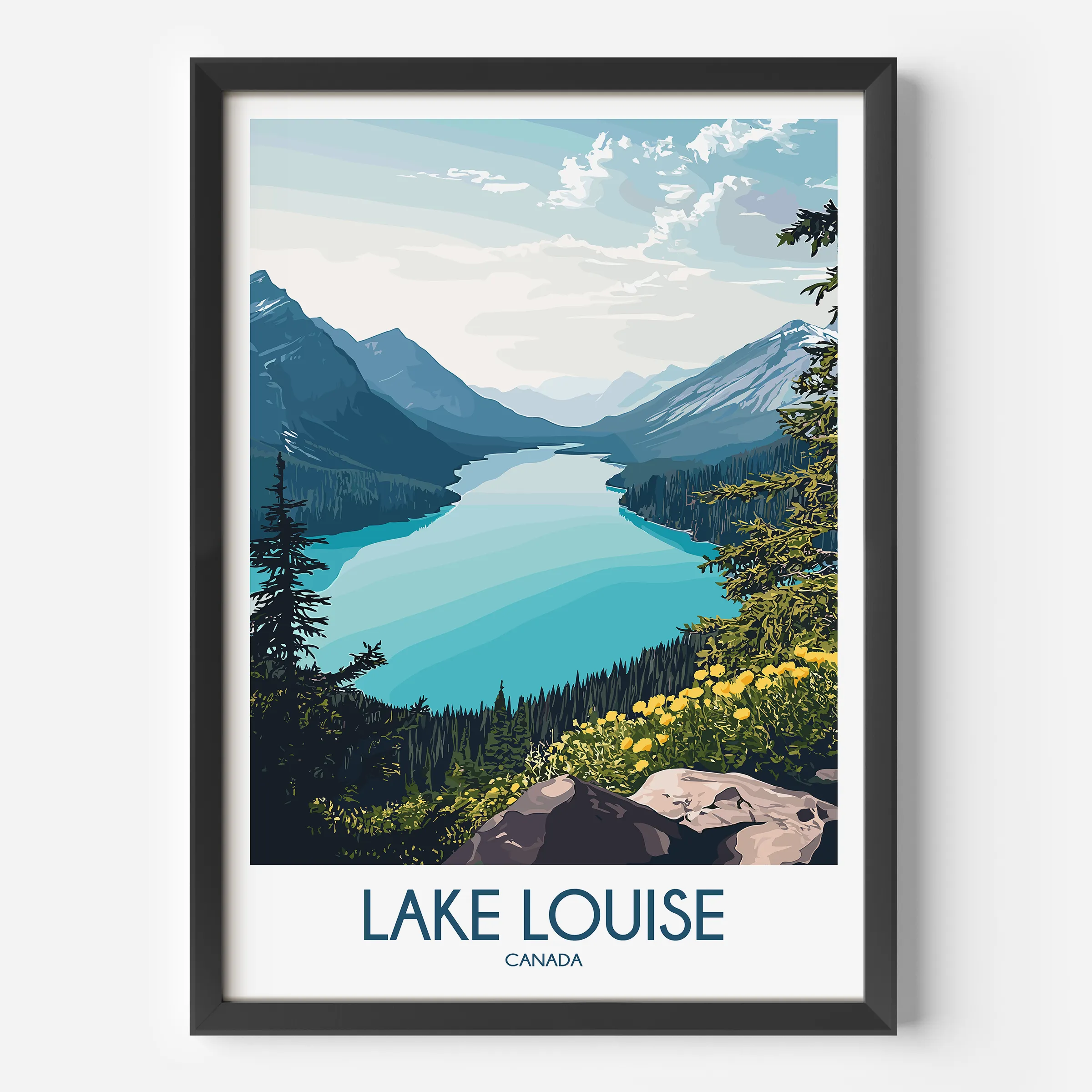 Lake Louise Vintage Style Print