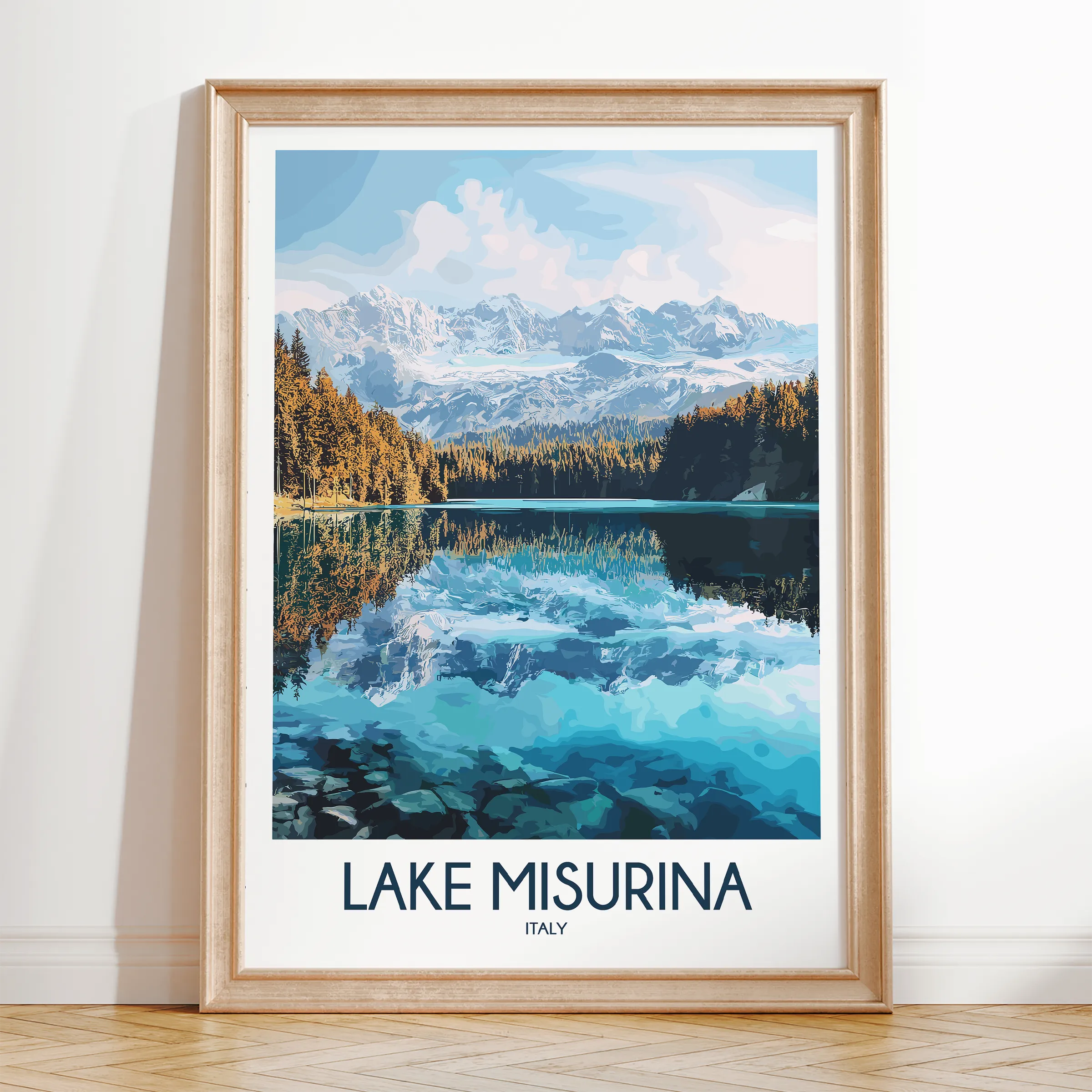 Lake Misurina Souvenir Poster Print