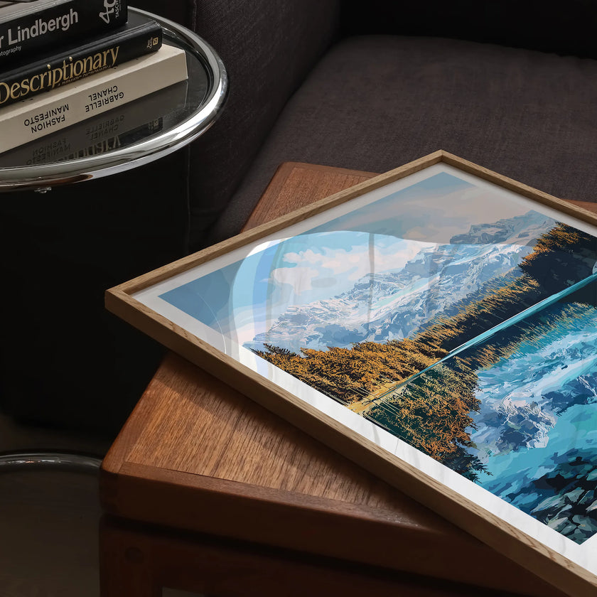 Lake Misurina Vintage Style Print