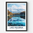 Lake Misurina Vintage Style Print