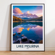 Lake Misurina Vintage Style Print