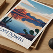 Lake Powell Retro Travel Illustration