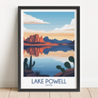 Lake Powell Vintage Style Print