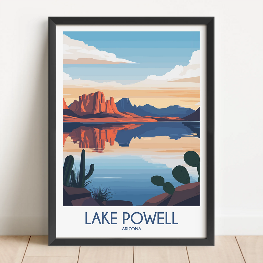 Lake Powell Vintage Style Print