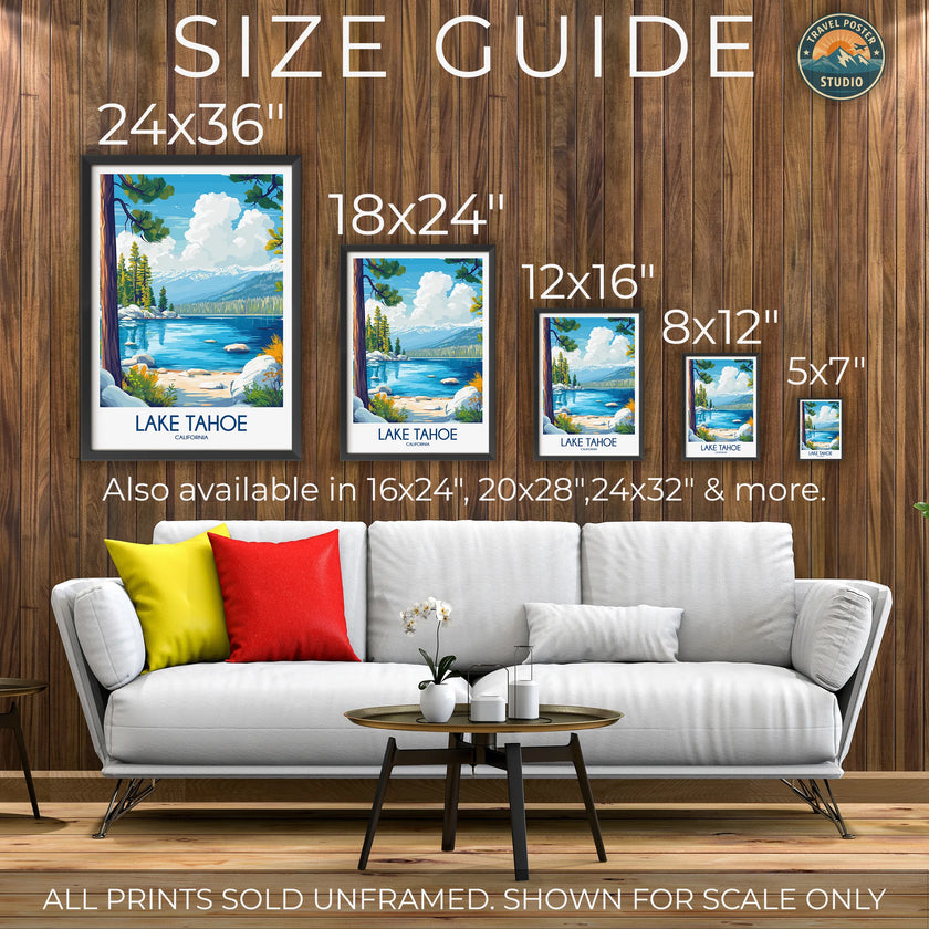 Lake Tahoe Destination Art Gift