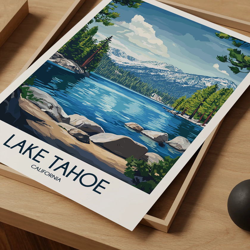 Lake Tahoe Minimalist Wall Art