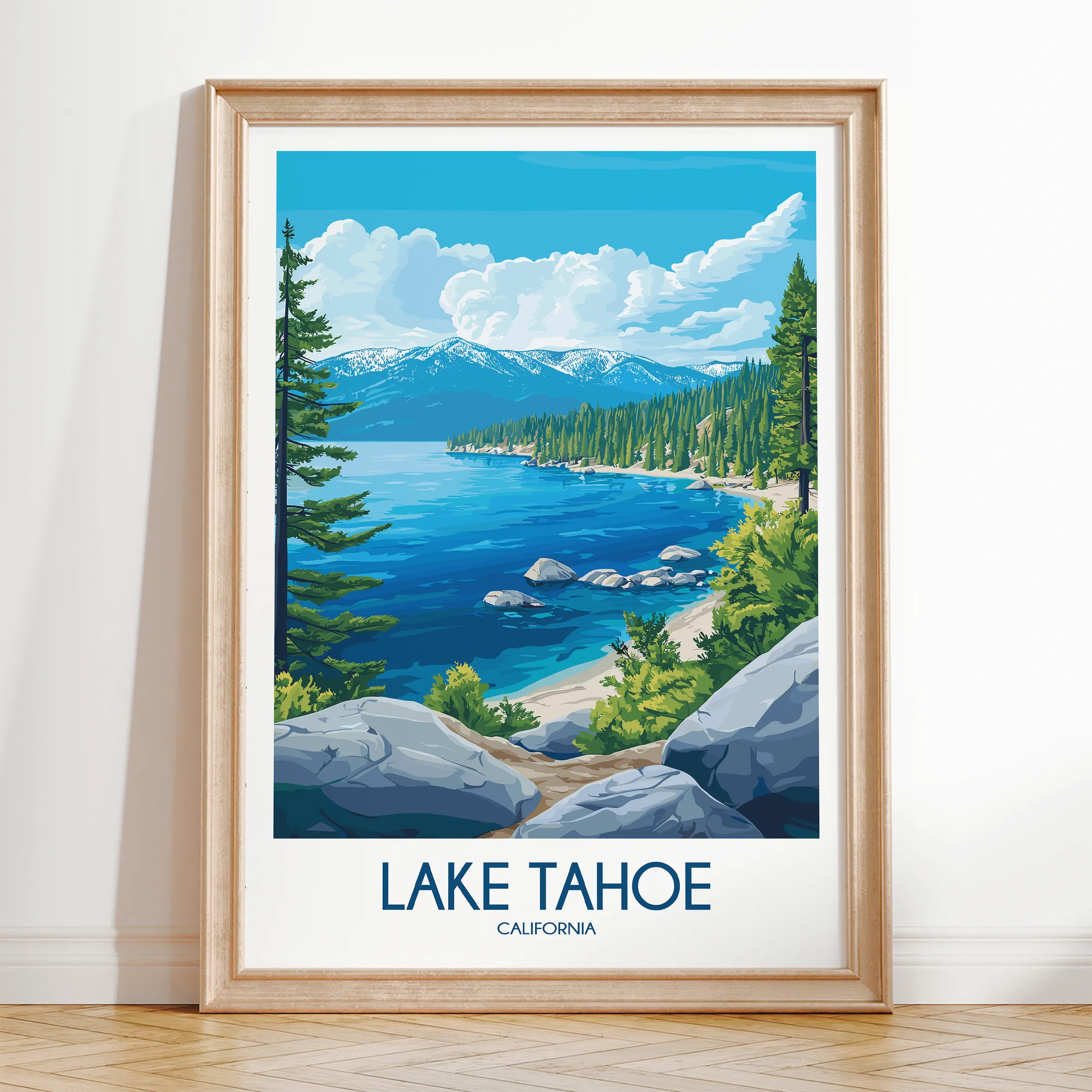 Lake Tahoe Minimalist Wall Art