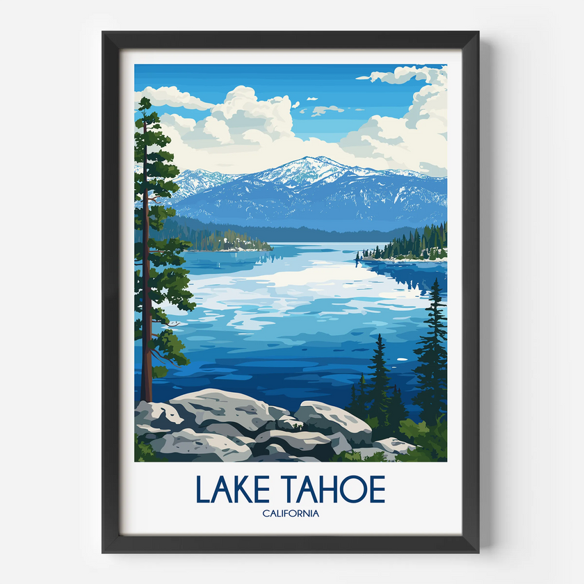 Lake Tahoe Minimalist Wall Art