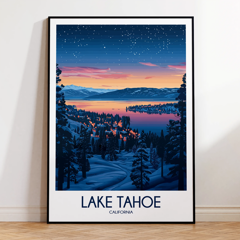 Lake Tahoe Minimalist Wall Art