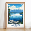 Lake Tahoe Modern Travel Poster