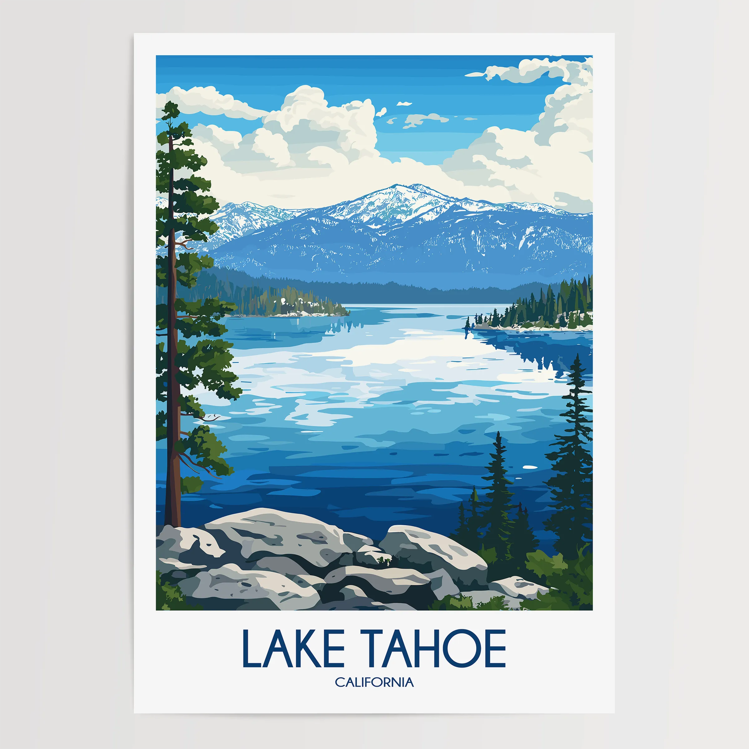 Lake Tahoe Scenic Landscape Art