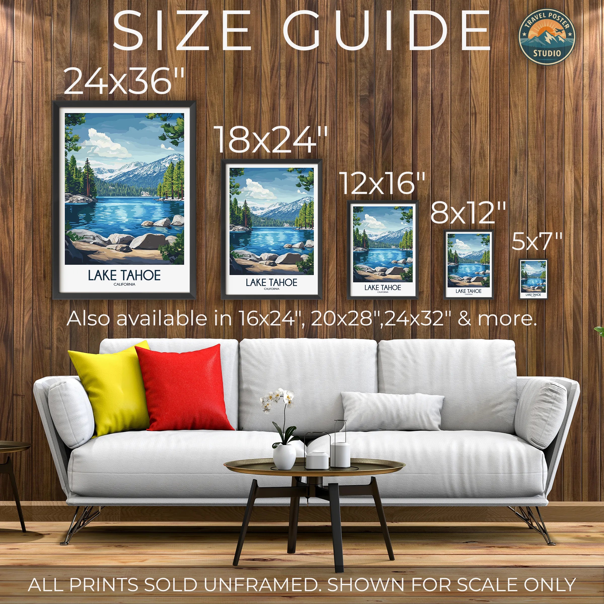 Lake Tahoe Souvenir Poster Print