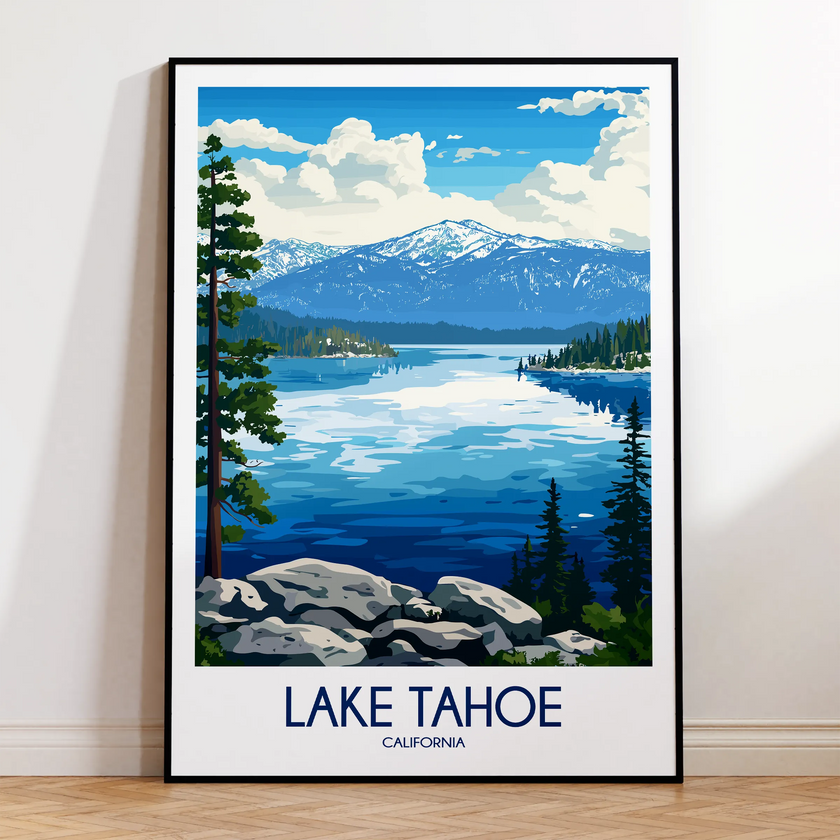 Lake Tahoe Souvenir Poster Print