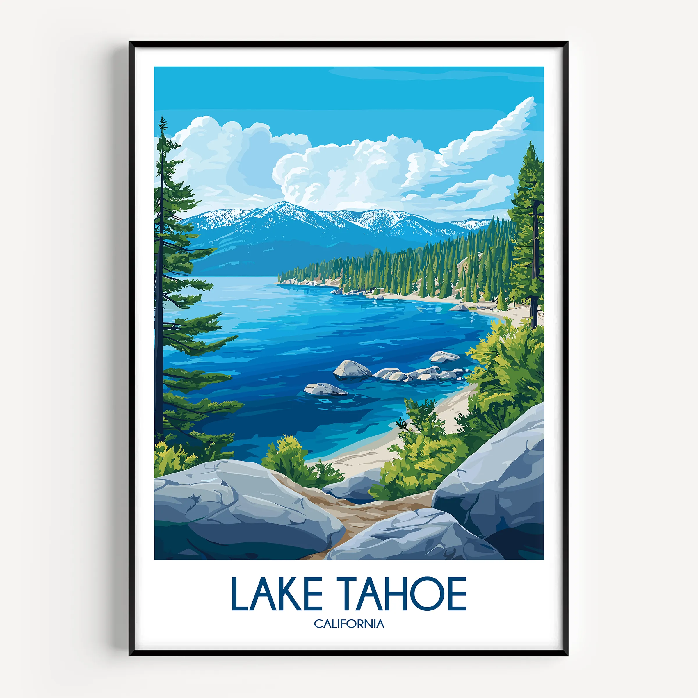 Lake Tahoe Souvenir Poster Print