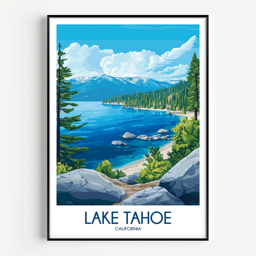 Lake Tahoe Souvenir Poster Print