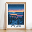Lake Tahoe Vintage Style Print
