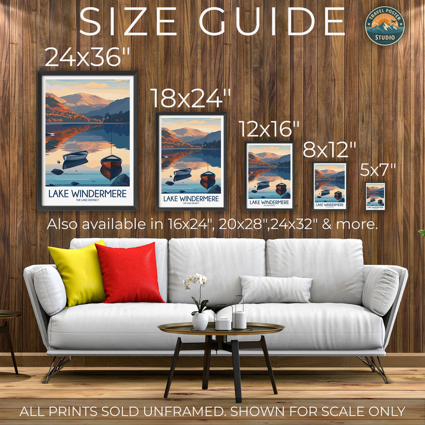 Lake Windermere Scenic Landscape Art