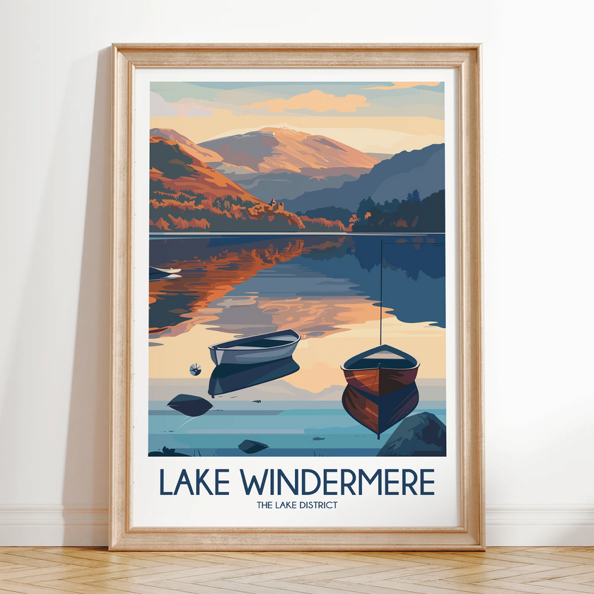 Lake Windermere Souvenir Poster Print