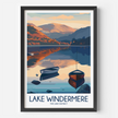 Lake Windermere Vintage Style Print