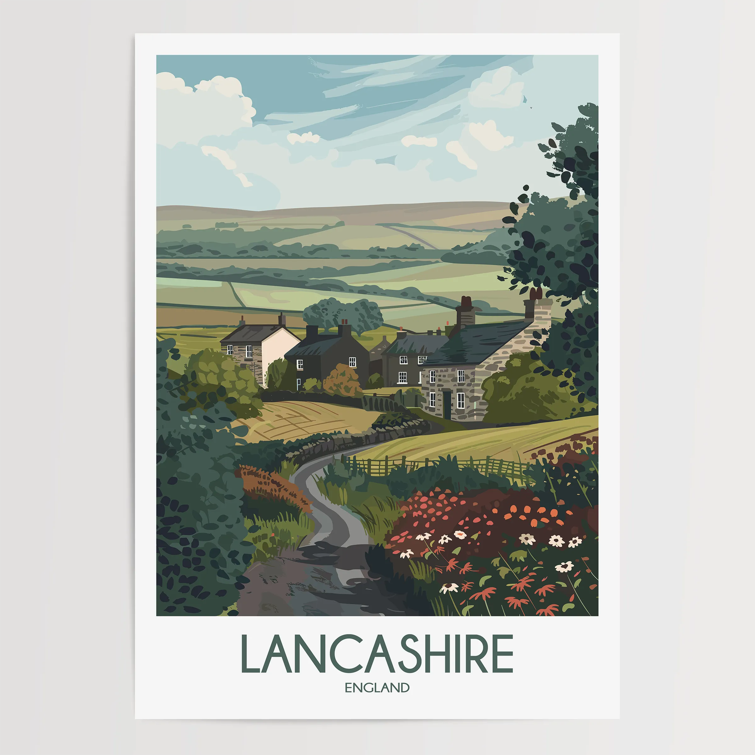 Lancashire Destination Art Gift