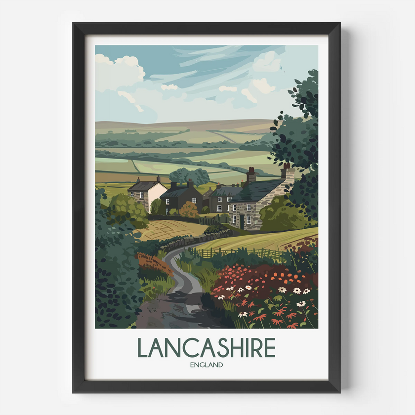 Lancashire Modern Travel Poster