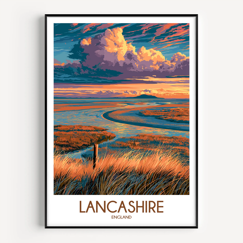 Lancashire Modern Travel Poster