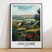 Lancashire Retro Travel Illustration