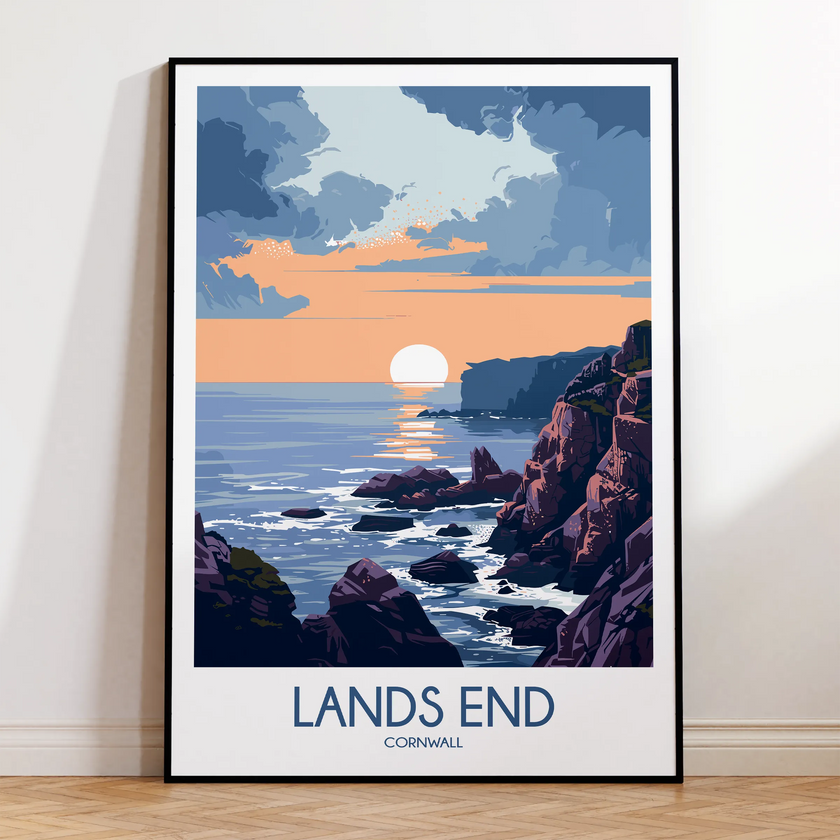 Lands End Modern Travel Poster