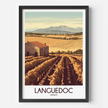 Languedoc Modern Travel Poster