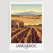 Languedoc Retro Travel Illustration