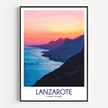 Lanzarote Retro Travel Illustration
