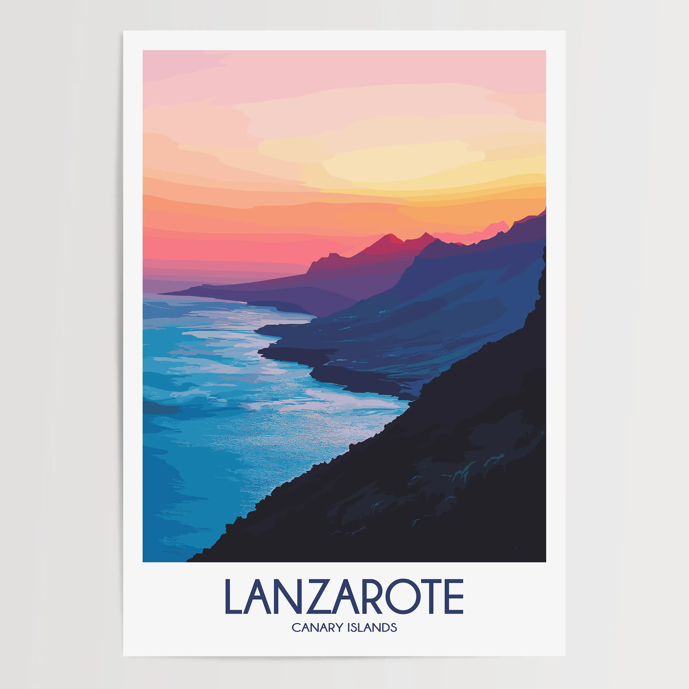 Lanzarote Vintage Style Print